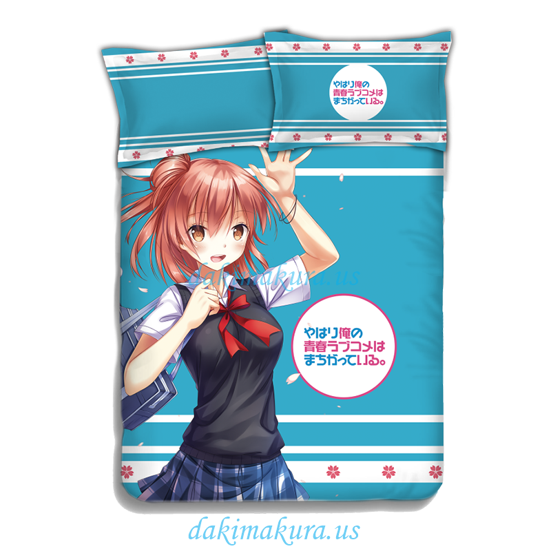 Yui Yuigahama - My Teen Romantic Comedy Anime 4 Pieces Bedding Sets,Bed Sheet Duvet Cover with Pillow Covers
